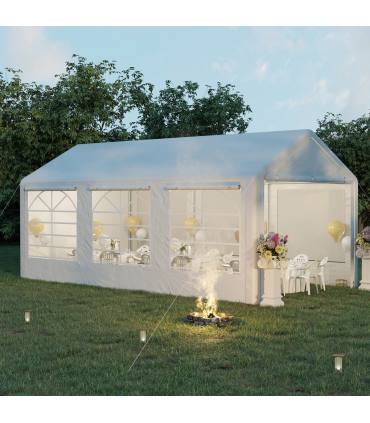 20 x 10  Car Tent Outdoor Car Canopy Shelter Water-Resistant Sidewall White
