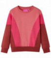 Kids' Sweatshirt Colour Block Pink and Henna 116