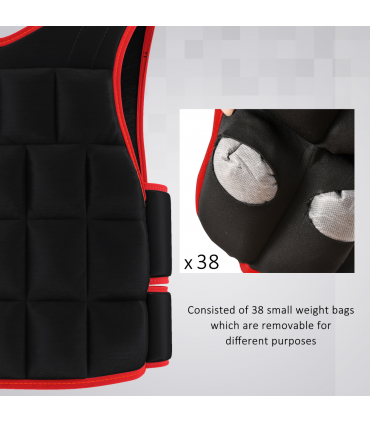 20KGS Adjustable Weight Vest Running Gym Training Weight Loss HOMCOM