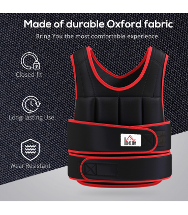 20KGS Adjustable Weight Vest Running Gym Training Weight Loss HOMCOM
