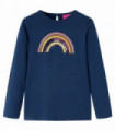 Kids' T-shirt with Long Sleeves Navy Blue 92