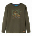 Kids' T-shirt with Long Sleeves Khaki 116