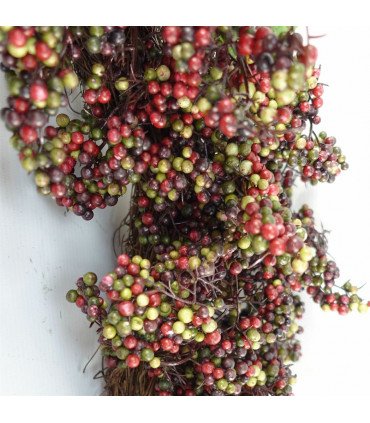 55cm Artificial Hanging Black Berries Wreath