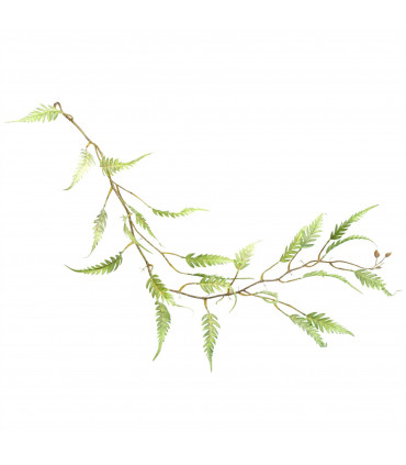 Artificial Hanging Trailing Fern Plant Green Large Leaf 125cm Pack of 6