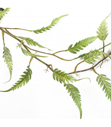 Artificial Hanging Trailing Fern Plant Green Large Leaf 125cm Pack of 6