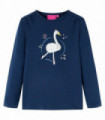 Kids' T-shirt with Long Sleeves Navy Blue 92