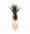 90cm Copper Planter with Artificial Yukka Plant