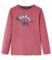 Kids' T-shirt with Long Sleeves Dark Red 116