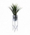 90cm Silver Planter with Artificial Yukka Plant