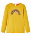 Kids' T-shirt with Long Sleeves Ochre 104