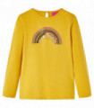 Kids' T-shirt with Long Sleeves Ochre 116