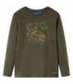 Kids' T-shirt with Long Sleeves Khaki 92