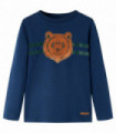 Kids' T-shirt with Long Sleeves Navy Blue 128