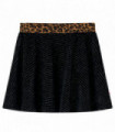 Kids' Skirt with Leopard Waistband Black 92