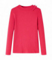 Kids' T-shirt with Long Sleeves Bright Pink 128
