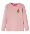 Kids' T-shirt with Long Sleeves Light Pink 116