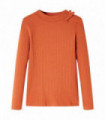 Kids' T-shirt with Long Sleeves Burnt Orange 116
