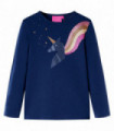 Kids' T-shirt with Long Sleeves Navy 92