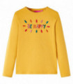 Kids' T-shirt with Long Sleeves Dark Ochre 116