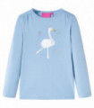 Kids' T-shirt with Long Sleeves Light Blue 92