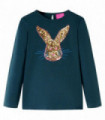 Kids' T-shirt with Long Sleeves Dark Green 116