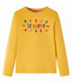 Kids' T-shirt with Long Sleeves Dark Ochre 104