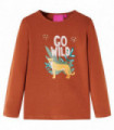 Kids' T-shirt with Long Sleeves Cognac 92