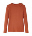 Kids' T-shirt with Long Sleeves Cognac 104