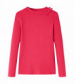 Kids' T-shirt with Long Sleeves Bright Pink 92