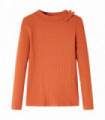 Kids' T-shirt with Long Sleeves Burnt Orange 92
