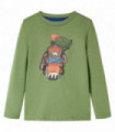 Kids' T-shirt with Long Sleeves Light Khaki 104