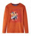 Kids' T-shirt with Long Sleeves Light Rust 92