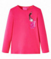 Kids' T-shirt with Long Sleeves Bright Pink 92