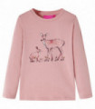 Kids' T-shirt with Long Sleeves Pink 116