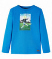 Kids' T-shirt with Long Sleeves Cobalt Blue 104