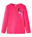 Kids' T-shirt with Long Sleeves Bright Pink 116