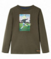 Kids' T-shirt with Long Sleeves Khaki 104