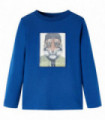 Kids' T-shirt with Long Sleeves Dark Blue 140