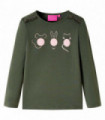 Kids' T-shirt with Long Sleeves Khaki 104