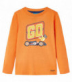 Kids' T-shirt with Long Sleeves Dark Orange 128