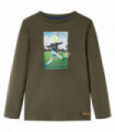 Kids' T-shirt with Long Sleeves Khaki 116