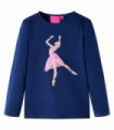 Kids' T-shirt with Long Sleeves Navy 92