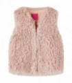 Kids' Vest Faux Fur Light Pink 92