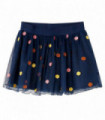 Kids' Tulle Skirt with Polka Dot Navy Blue 92