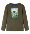 Kids' T-shirt with Long Sleeves Khaki 92