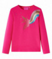 Kids' T-shirt with Long Sleeves Bright Pink 140