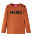 Kids' T-shirt with Long Sleeves Cognac 104