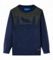 Kids' Sweater Knitted Navy 128