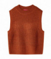 Kids' Sweater Vest Knitted Cognac 128