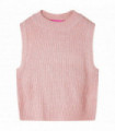 Kids' Sweater Vest Knitted Light Pink 140